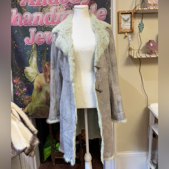 Leather Rabbit Fur Jacket - Picture 2 of 7